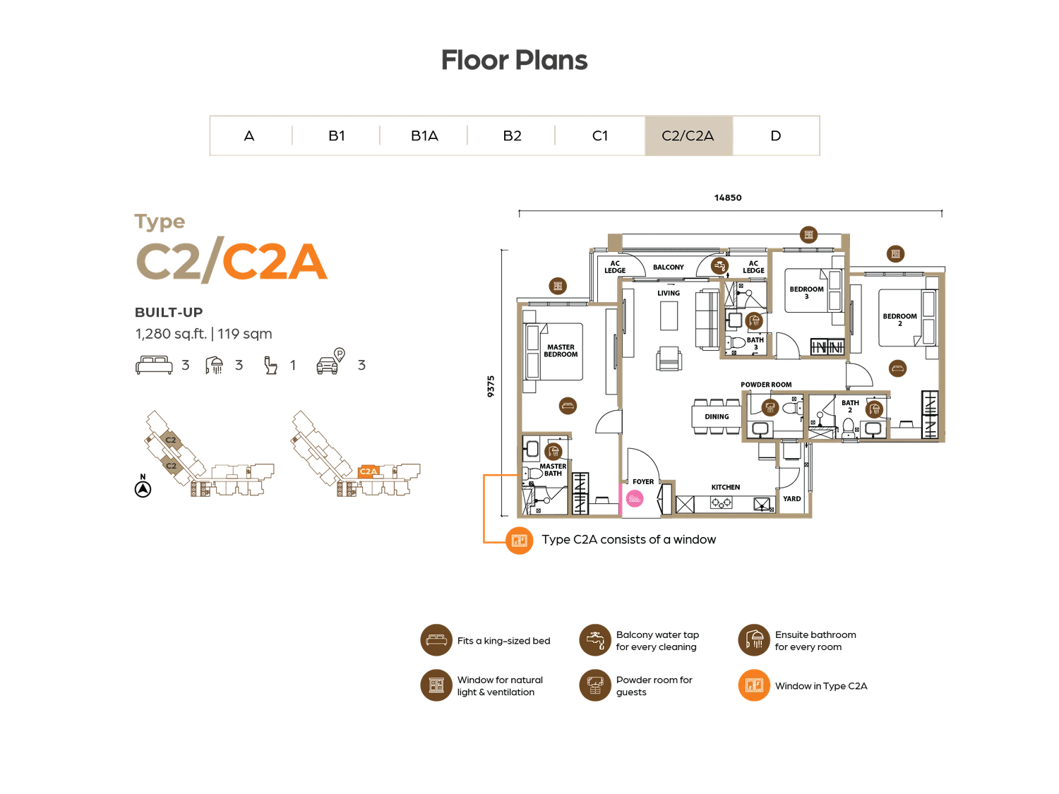 Floor Plan Type C2/C2A