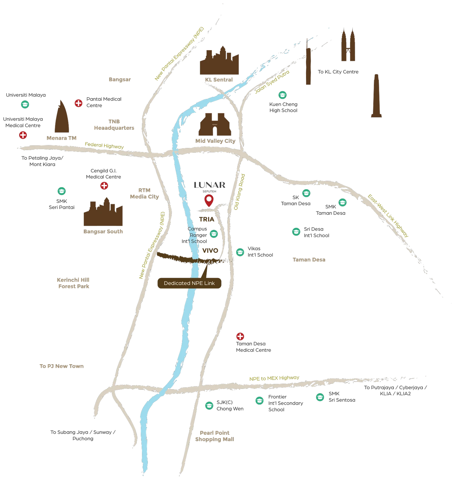 Lunar Seputeh location map