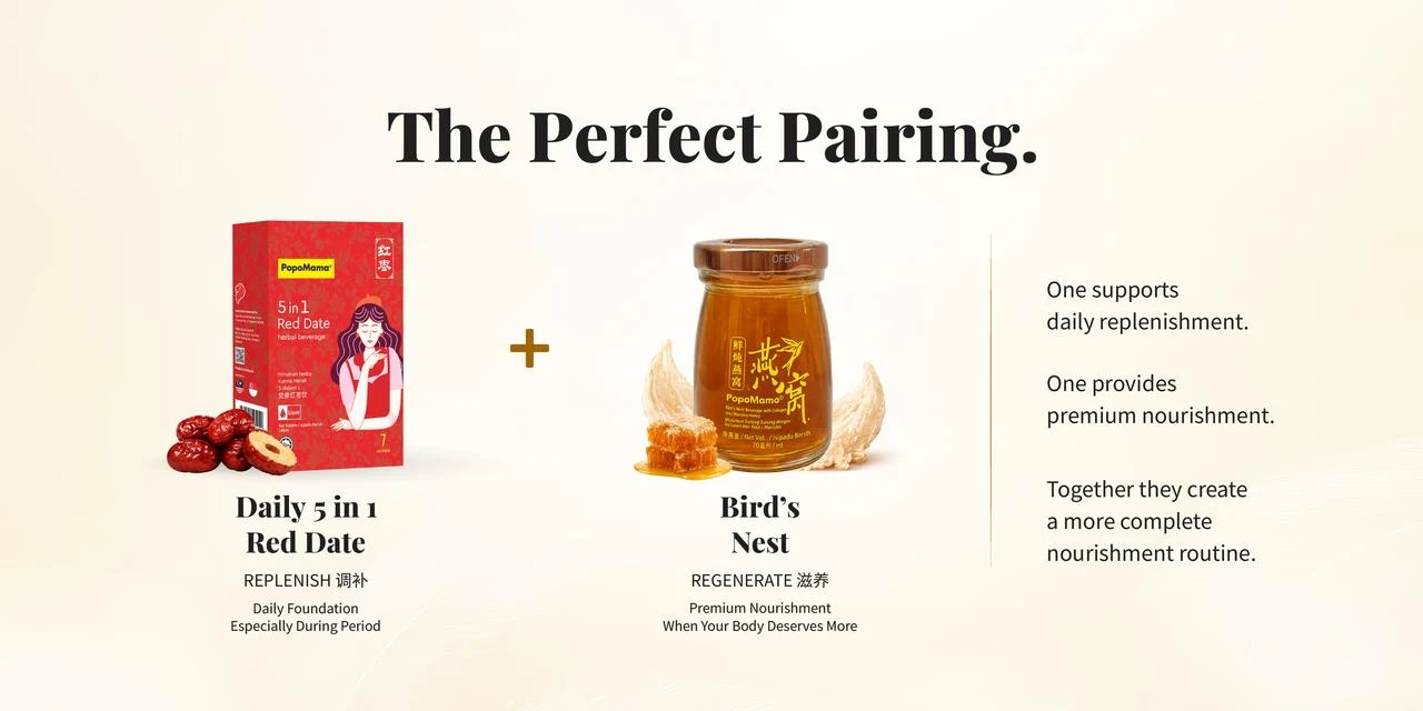 The perfect pairing - Daily 5 in 1 Red Date replenish with Bird's Nest regenerate