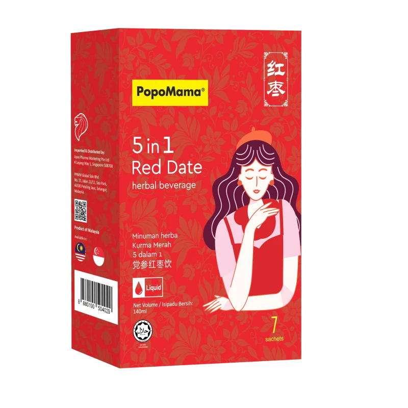 PopoMama 5 in 1 Red Date herbal beverage