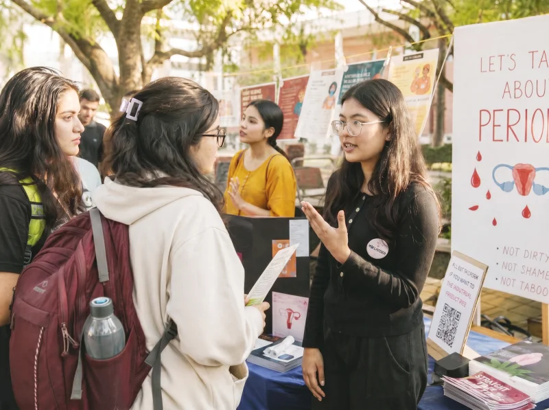 Community engagement outdoor conversation
