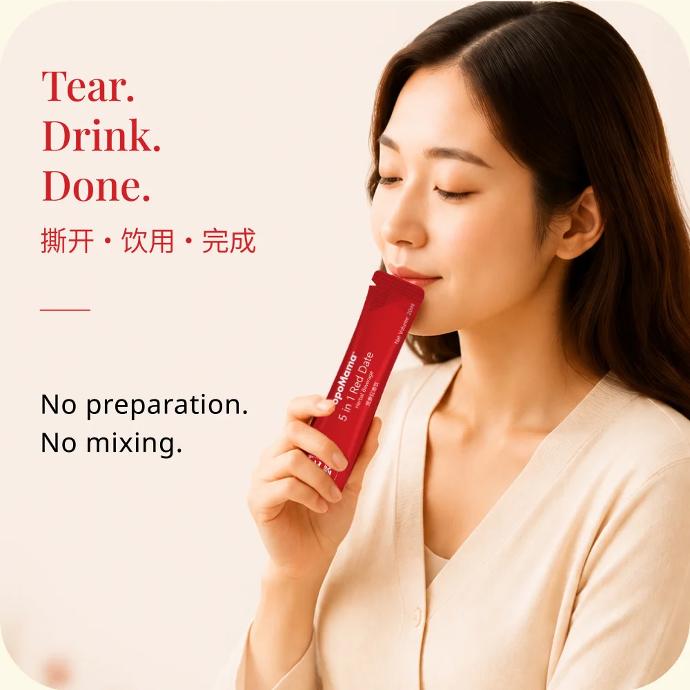 Tear. Drink. Done. — no preparation, no mixing