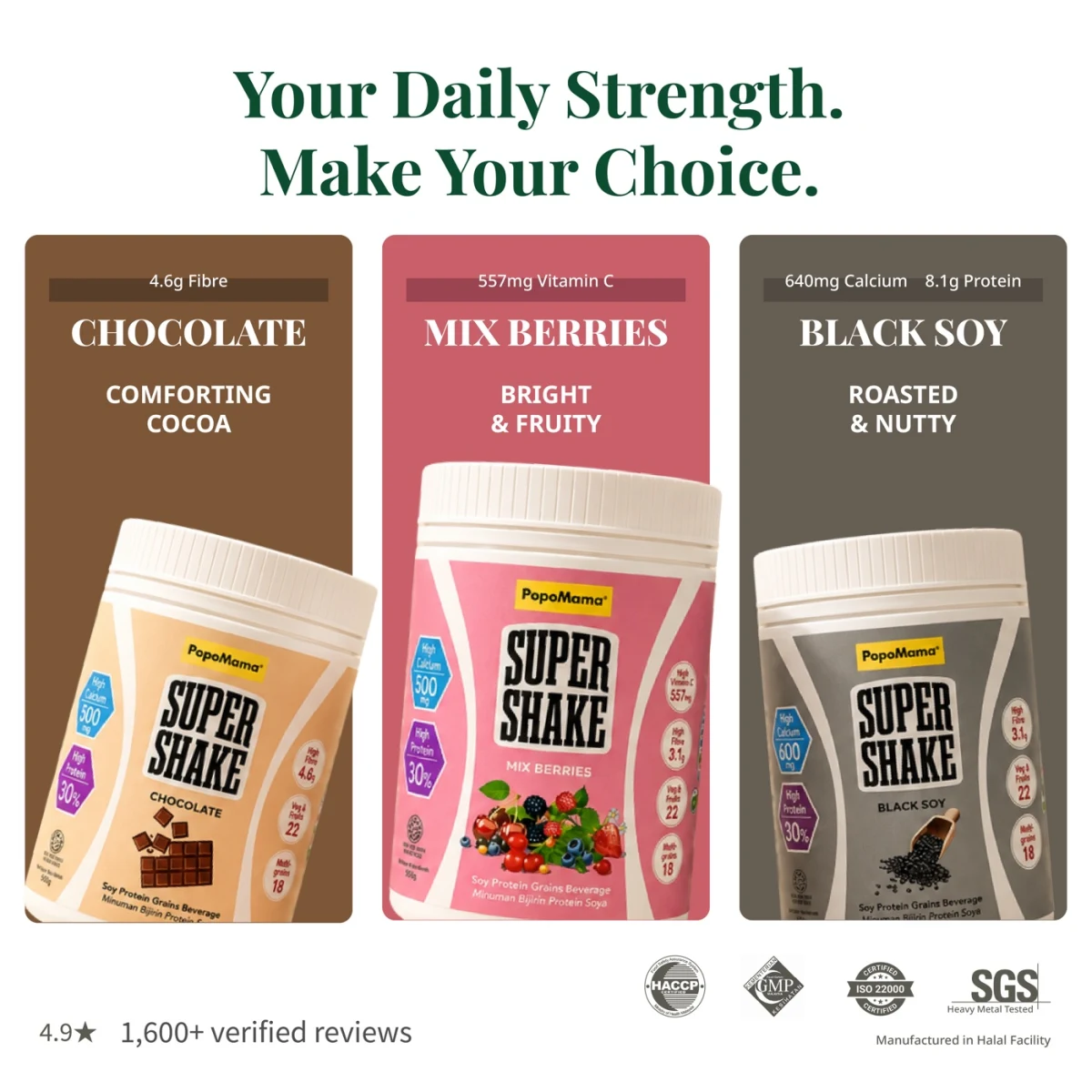 3-Flavour Discovery Set: Nutri-Grade and quality standards at a glance
