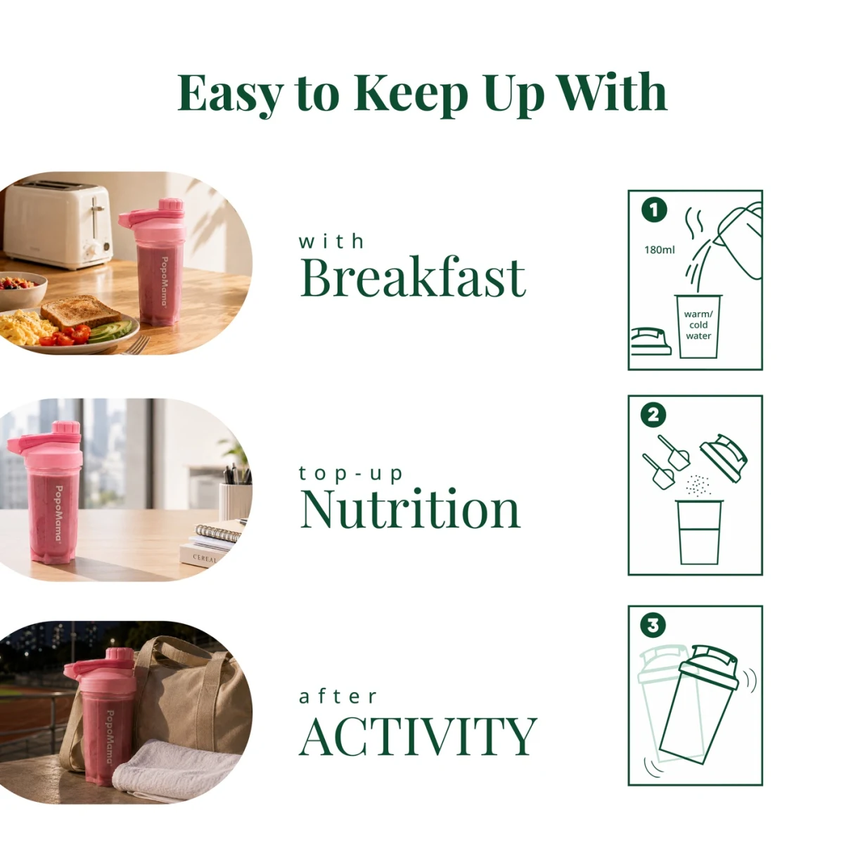 Black Soy: Breakfast · nutrition top-up · after activity