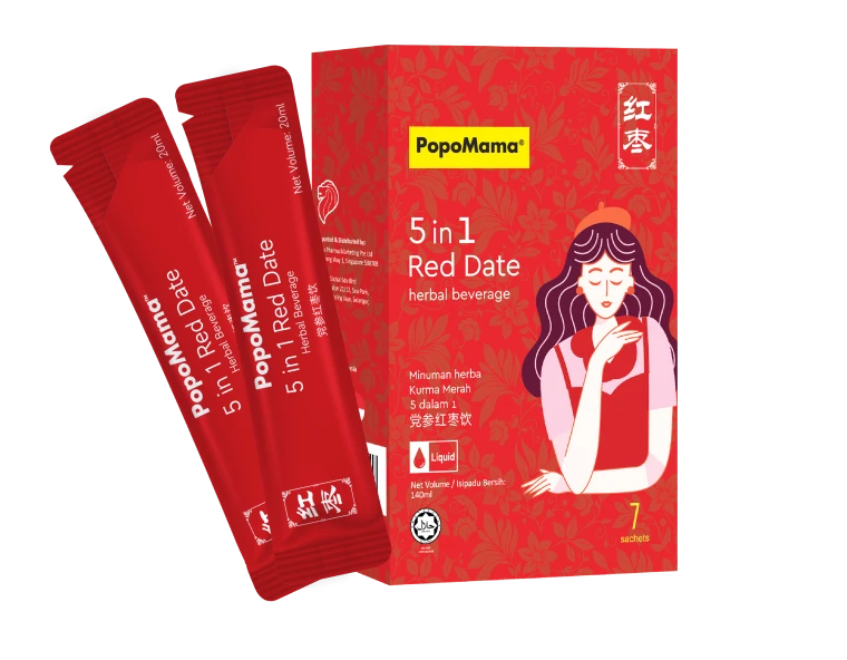 PopoMama 5-in-1 Red Date herbal beverage