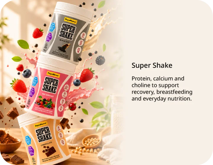 Super Shake — protein, calcium and choline to support recovery and breastfeeding