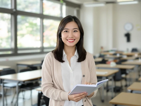 Woman teaching in classroom