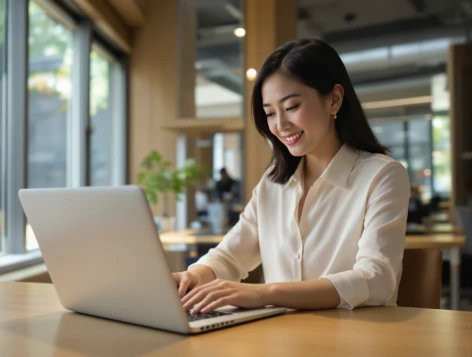 Woman working at office
