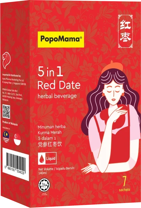 PopoMama Daily 5 in 1 Red Date box